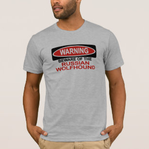 T-shirt Beware do Wolfhound do russo