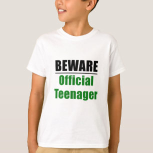 T-shirt Beware o adolescente oficial