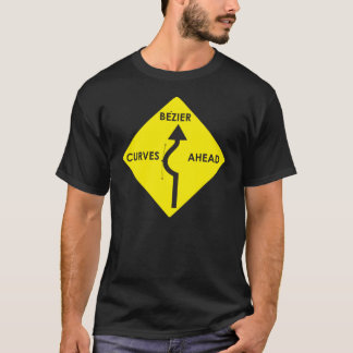 T-shirt Bezier curva-se adiante