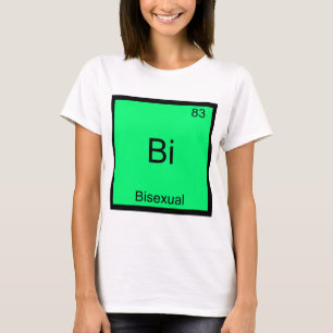 T-shirt Bi - Símbolo de Elemento de Química Bissexual Engr