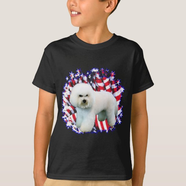 T-shirt Bichon Frise Patriot (Frente)