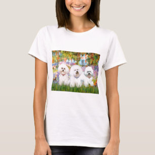 T-shirt Bichon Frise Trio - Jardim (VG)