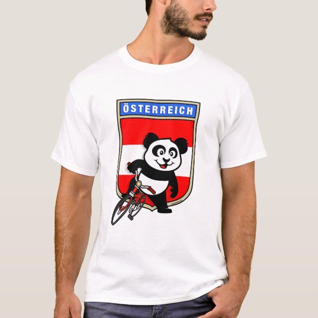 T-shirt Bicicleta Áustria - Panda (Frente)