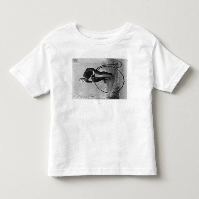 T-shirt Bicicleta com a grande fotografia da roda (Frente)