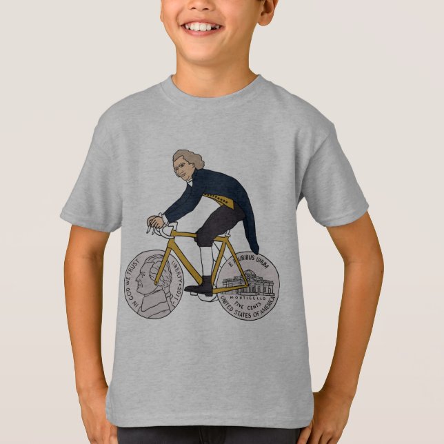 T-shirt Bicicleta da equitação de Thomas Jefferson com (Frente)