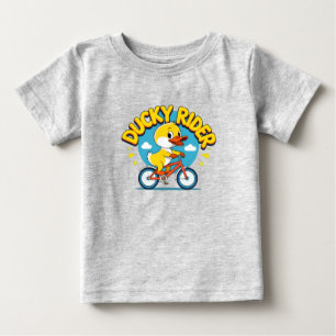 T-Shirt Bicicleta de Caricatura De Cavaleiro Ducky