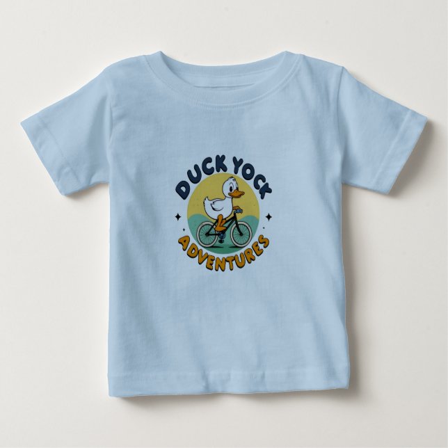 T-Shirt Bicicleta de Caricatura De Cavaleiro Ducky (Frente)