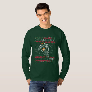 T-shirt Bicicleta feia do Natal BMX oh que divertimento é