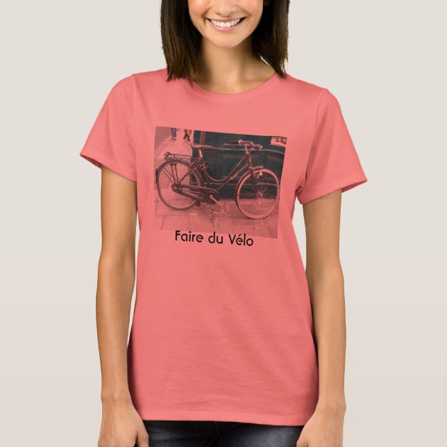 T-shirt bicicleta francesa "Faire du Velo" (Frente)