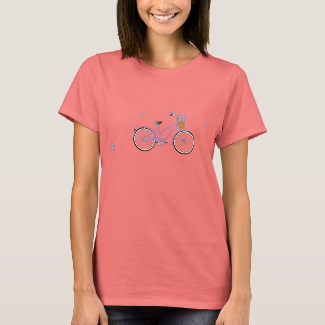 T-shirt Bicicleta Roxo (Frente)