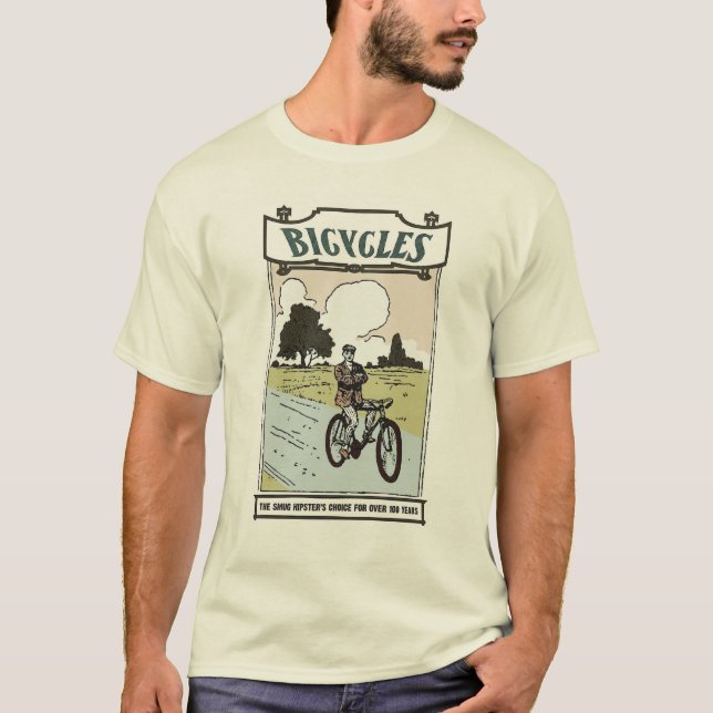 T-shirt Bicicletas: A escolha soberbo do hipster (Frente)