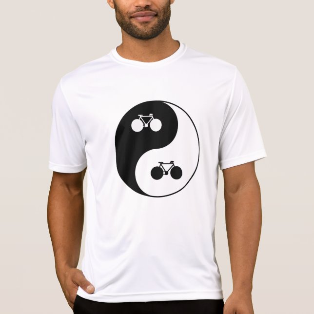 T-shirt bicicletas, símbolo yin-yang (Frente)