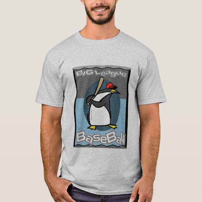 T-shirt Big League BaseBall Penguin (Frente)