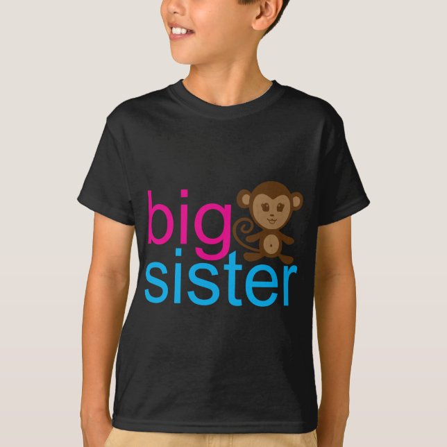 T-shirt Big Sister Monkey (Frente)