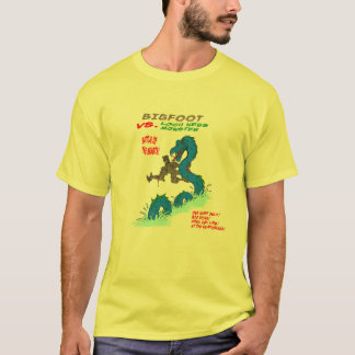 T-shirt Bigfoot CONTRA o monstro de Loch Ness