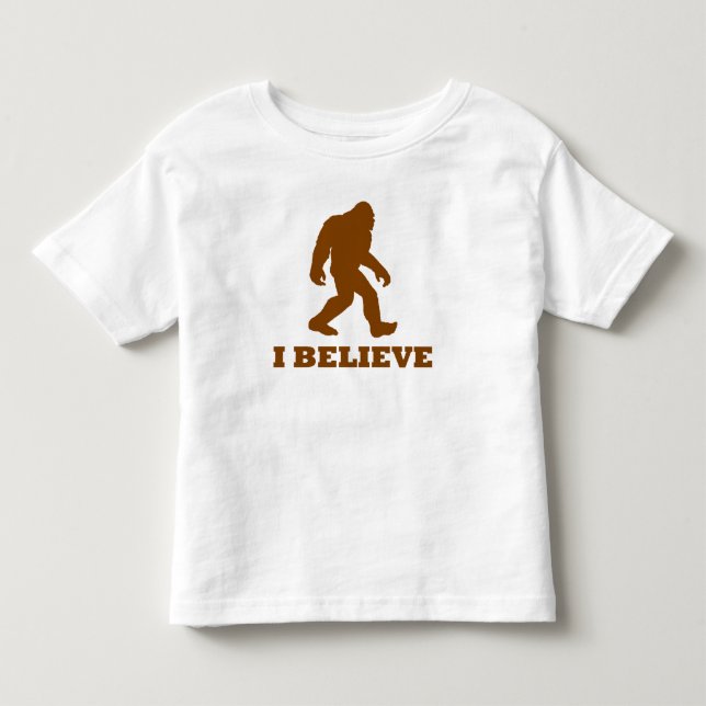 T-shirt Bigfoot que eu acredito (Frente)