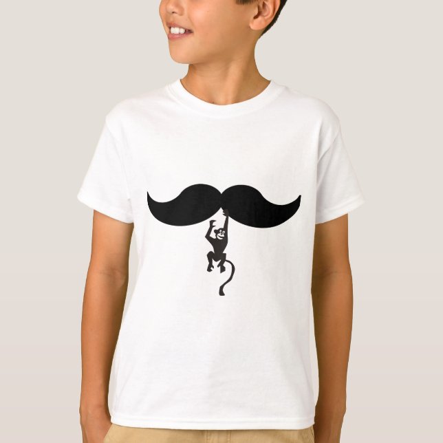 T-shirt bigode do macaco (Frente)
