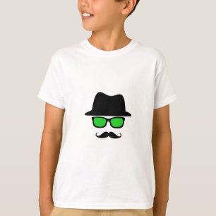 T-shirt Bigode dos vidros do chapéu