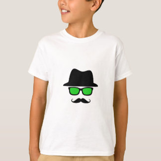 T-shirt Bigode dos vidros do chapéu