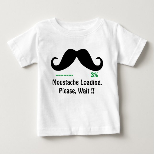 T-shirt bigode engraçado (Frente)