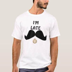 T-shirt Bigode legal eu estou atrasado