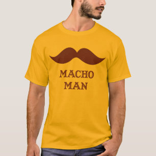 T-shirt Bigode macho engraçado do homem