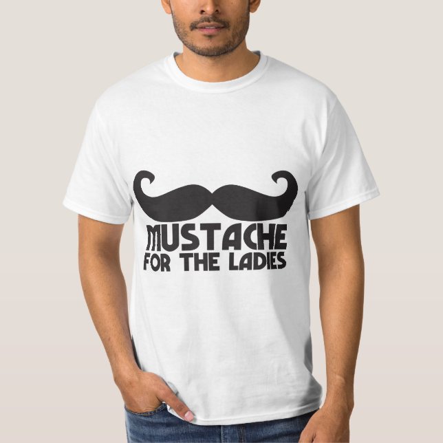 T-shirt Bigode para as senhoras (Frente)