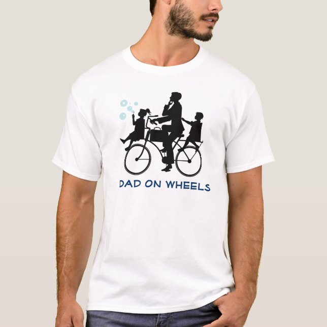 T-shirt Biking do dia dos pais do pai engraçado (Frente)