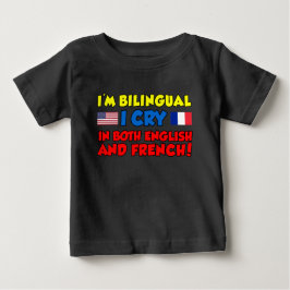 T-shirt Bilingual Cry English And French