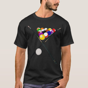 T-shirt Billiard Balls e Piscinas