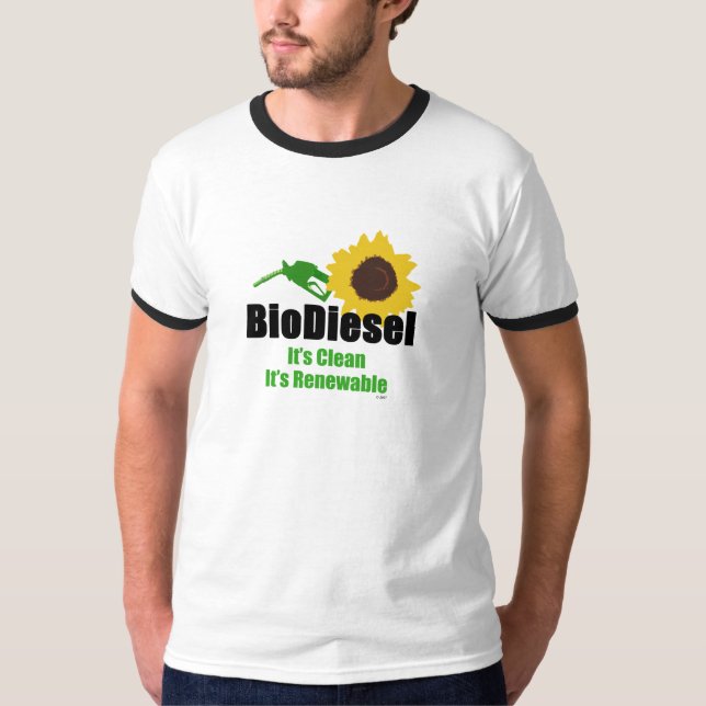 T-shirt Biodiesel uma energia alternativa renovável limpa (Frente)