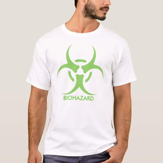 T-shirt biohazard! perigo de advertência (Frente)