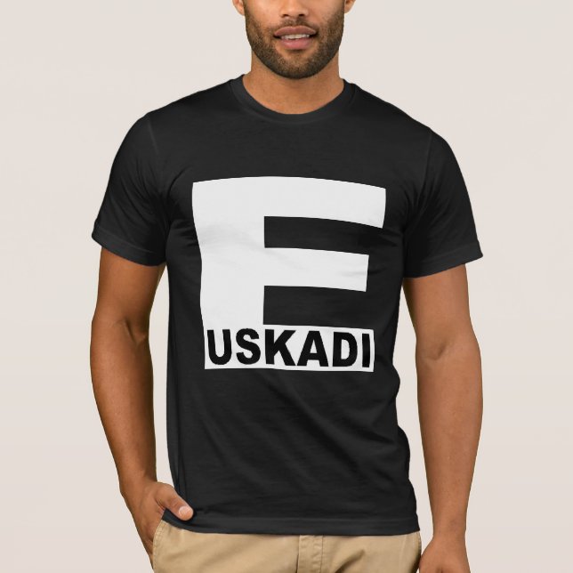 T-shirt BIOLÓGICO preto EUSKADI (Frente)