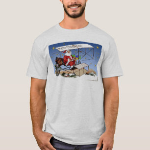 T-shirt Biplano legal Papai Noel do vintage