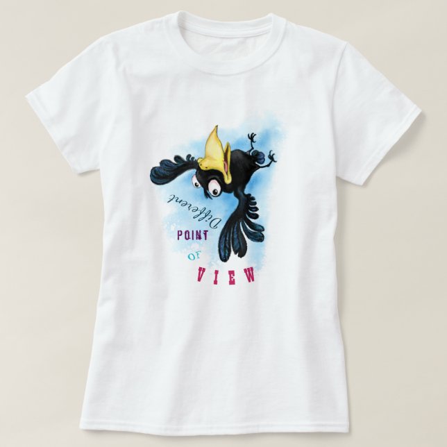 T-Shirt Bird Engraçado (Frente do Design)