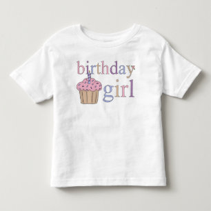 T-shirt Birday Girl Toddler Short Sleeve