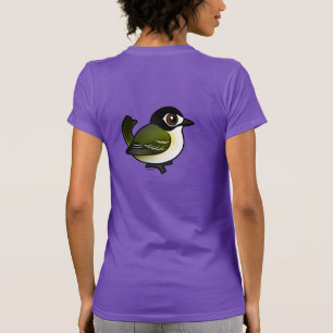 T-shirt Birdorable Preto-tampou o tipo de pássaro