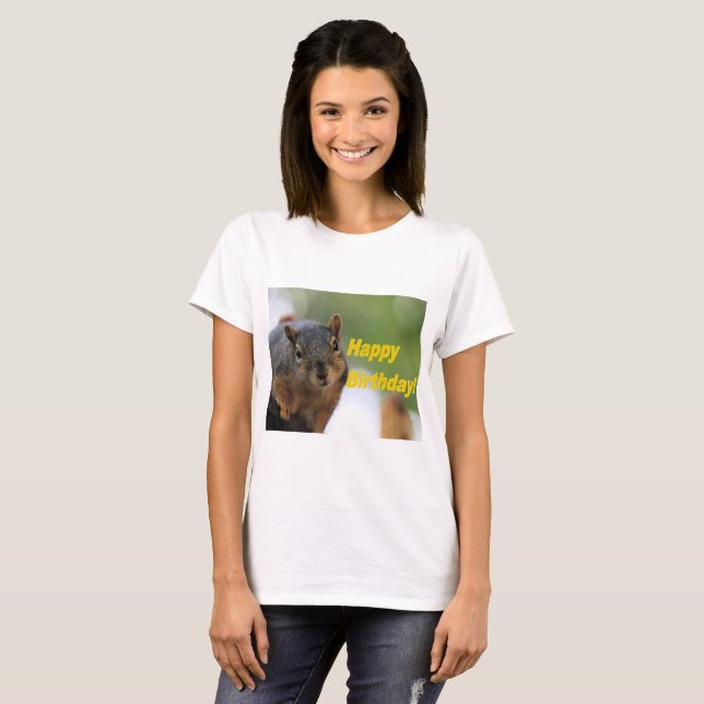 T-shirt Birthday Squirrel (Frente Completa)