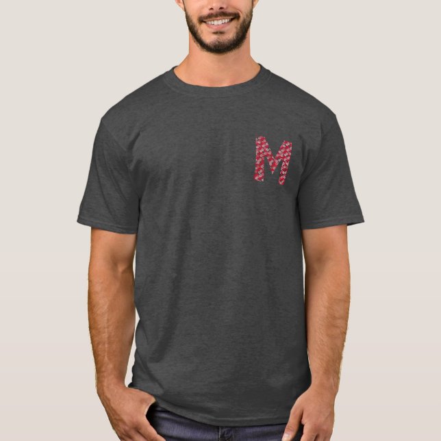 t-shirt Bisous Lettre M (Frente)