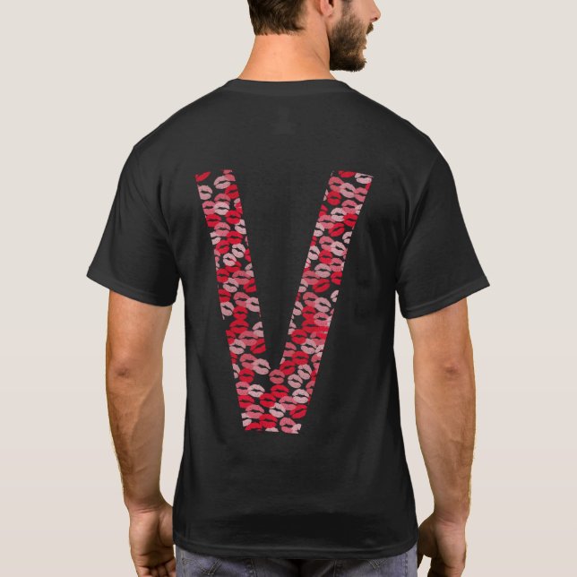 t-shirt Bisous Lettre V (Verso)