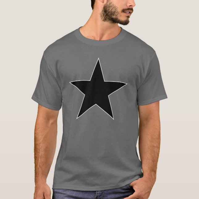 T-shirt Black Anarchy estrela (clássico) (Frente)