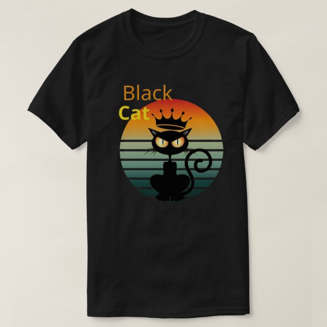 T-shirt Black cat 2024 (Frente do Design)