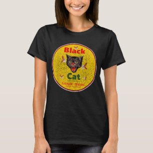 T-Shirt Black Cat Firecrackers