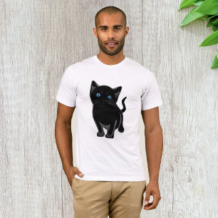 T-Shirt Black Cat Mens