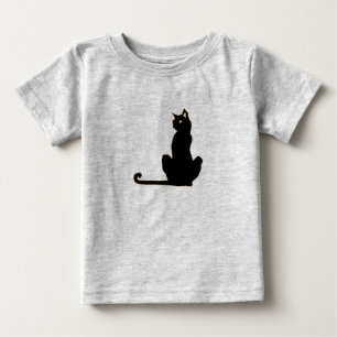 T-Shirt Black Cat Ringer