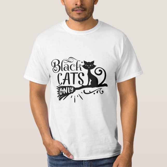 T-SHIRT Black cats only  (Frente)