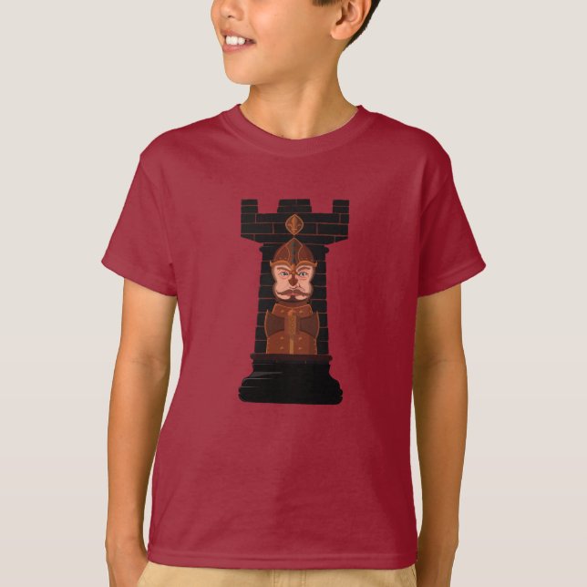 T-Shirt Black Chess Rook (Frente)