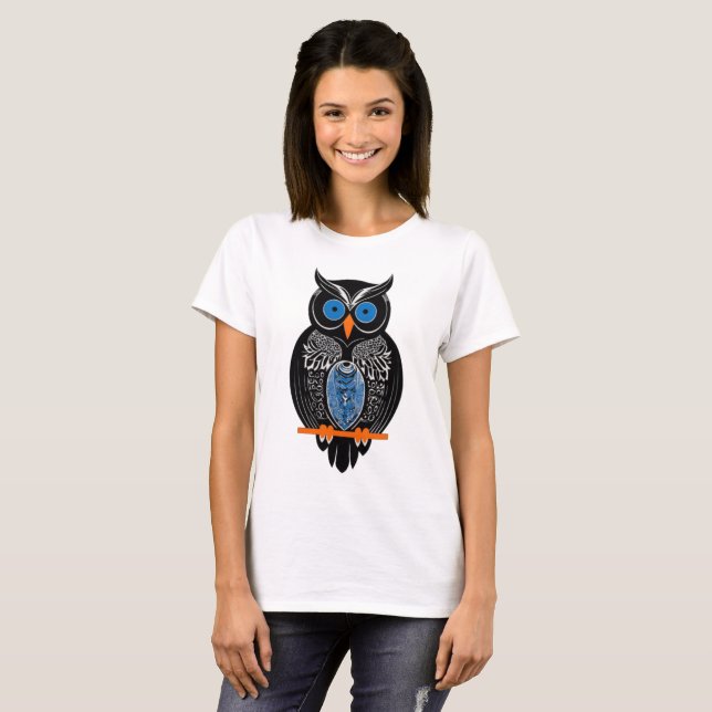 T-Shirt Black Owl (Frente Completa)