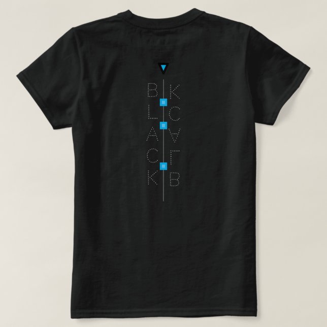 T-Shirt Black Point Blue (Verso do Design)