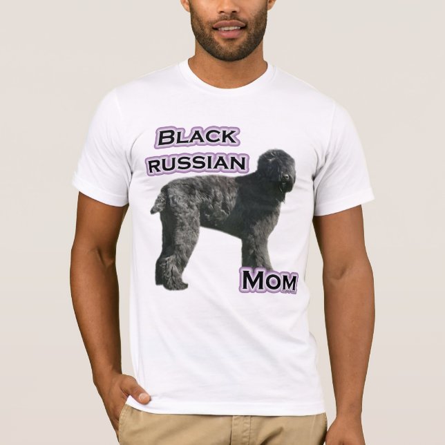 T-shirt Black Russian Terrier Mãe 4 (Frente)